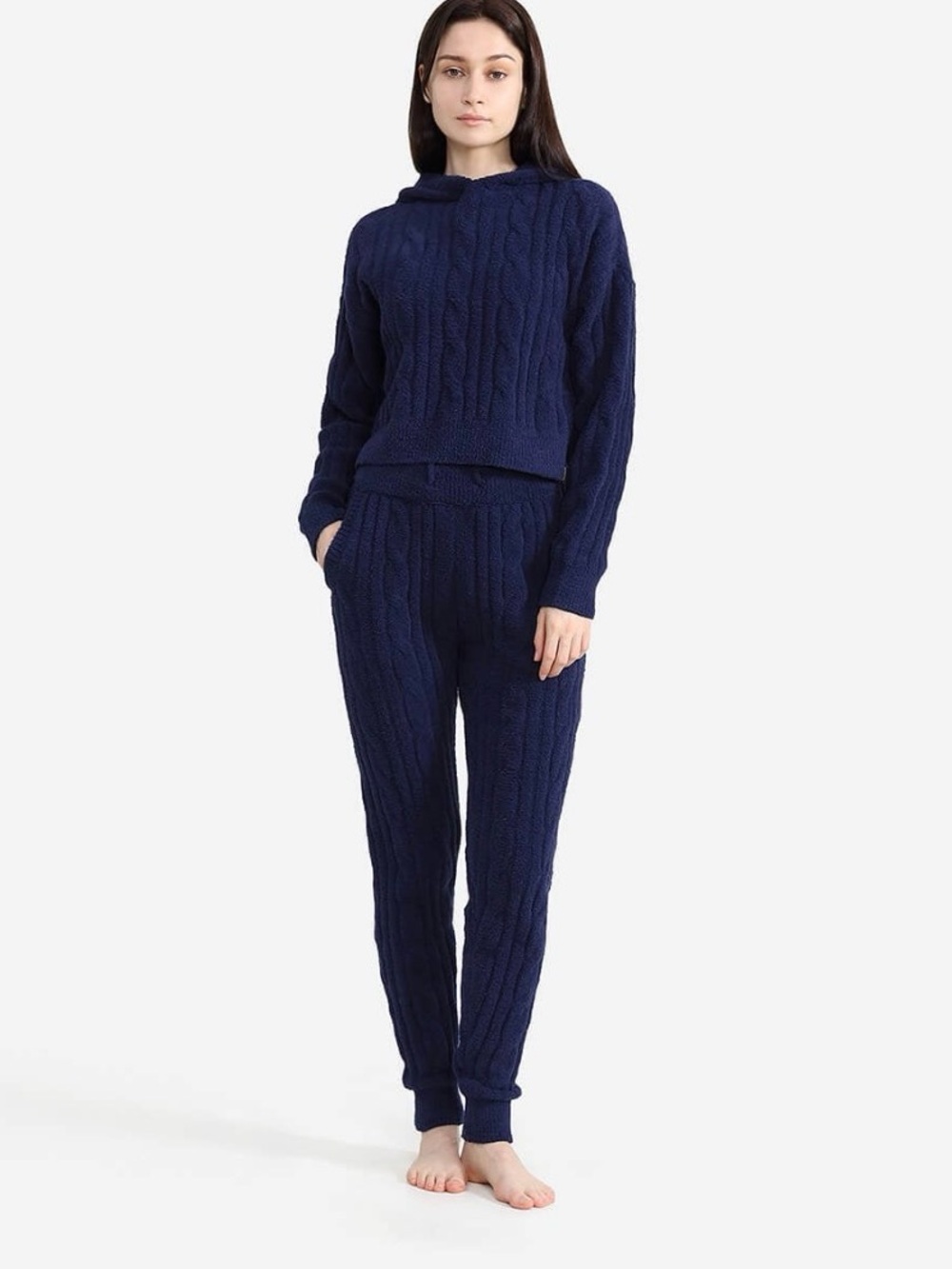 Sunday Citizen Snug Lite Braided Lounge Jogger - Marine Blue, Small - NWT